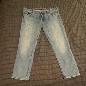 GAP Girlfriend ankle jeans.